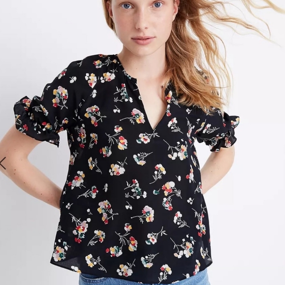 Madewell Silk Blouse in Carnation